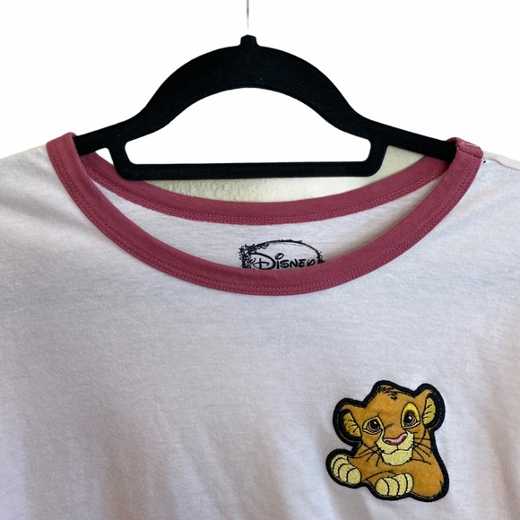 Disney Ringer Tee Lion King Simba Pink Size XL - Picture 2 of 7
